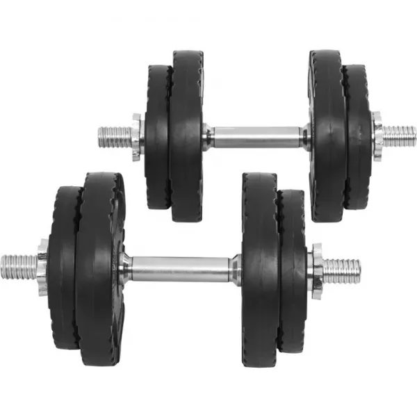 Gorilla Sports Súprava jednoručných činiek, pogumovaná, 20 kg