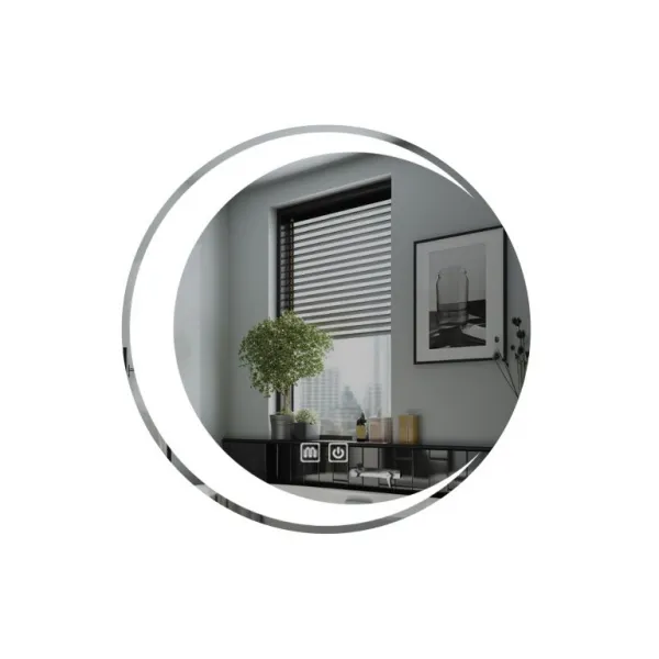IREDA Kúpeľňové zrkadlo s LED osvetlením, okrúhle, 70 cm