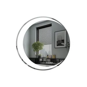 IREDA Kúpeľňové zrkadlo s LED osvetlením, okrúhle, 70 cm
