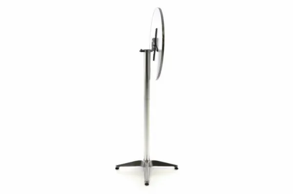 Barový stôl 115 cm okrúhly - strieborný