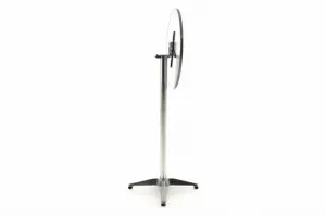 Barový stôl 115 cm okrúhly - strieborný