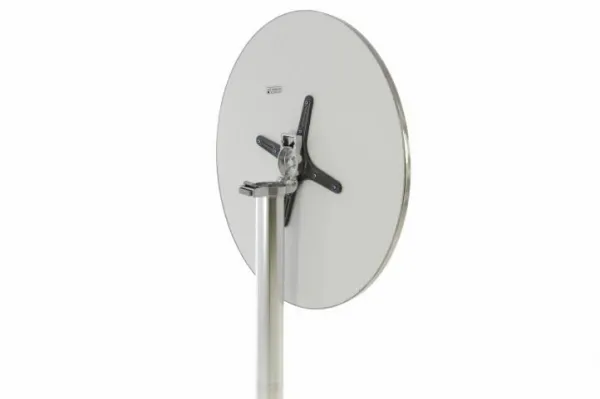 Barový stôl 115 cm okrúhly - strieborný