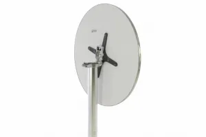Barový stôl 115 cm okrúhly - strieborný