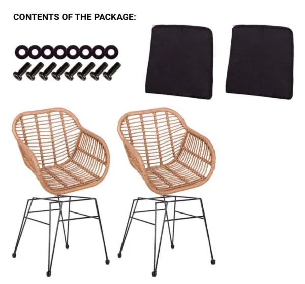 STILISTA Záhradný set 2 kresiel, svetlohnedá