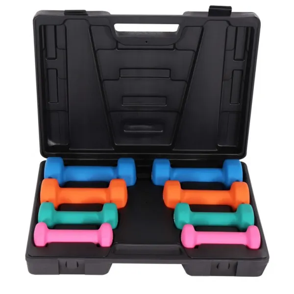 Gorilla Sports Sada posilňovacích činiek v kufri, 10 kg
