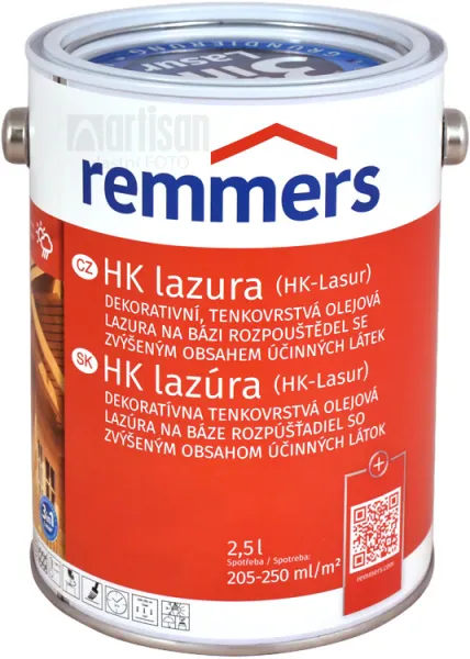 REMMERS HK LASUR - Tenkovrstvá olejová lazúra REM - eiche hell 2,5 L