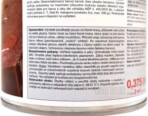 OSMO Vosk na rezné hrany 0.375 l Bezfarebný 5735