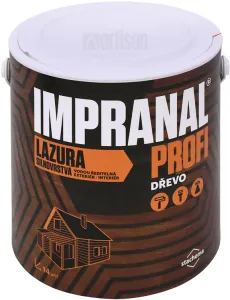 Impranal Profi - silnovrstvová vodou riediteľná lazúra 2.5 l Dub