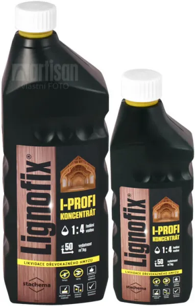 LIGNOFIX I-Profi - vodou riediteľná impregnácia na napadnuté drevo 1 l Bezfarebná