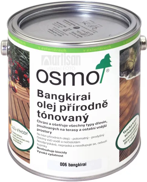 Osmo Terasový olej na BANGKIRAI - prírodný 2,5 l 6 - prírodný