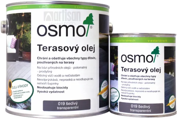 OSMO Terasový olej 0.75 l Sivý 019