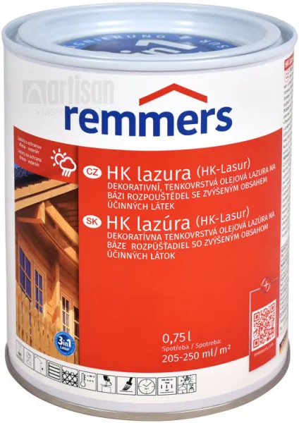 REMMERS HK LASUR - Tenkovrstvá olejová lazúra REM - eiche hell 0,75 L