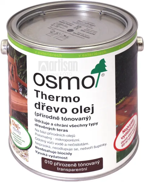 Osmo Terasový olej na THERMO DREVO - prírodný 2,5 l 10 - prírodný