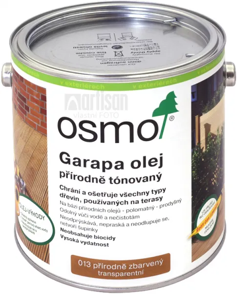 Osmo Terasový olej na GARAPA - prírodný 2,5 l 13 - prírodný