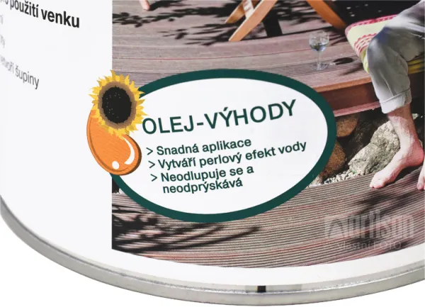 OSMO Terasový olej 430 - protišmykový olej na terasu 2,5 l 430 - bezfarebný