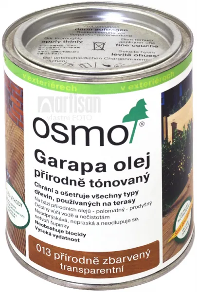 Osmo Terasový olej na GARAPA - prírodný 0,75 l 13 - prírodný