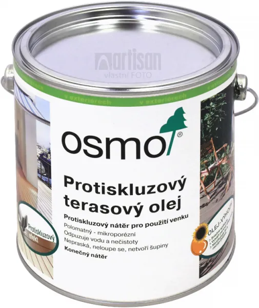 OSMO Terasový olej 430 - protišmykový olej na terasu 2,5 l 430 - bezfarebný