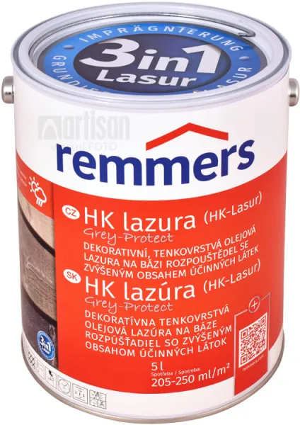 REMMERS GREY PROTECT - Dekoratívna zosivovacia lazúra REM - graphitgrau 5 L