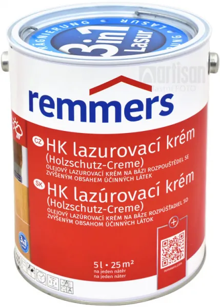 REMMERS HOLZSCHUTZ CREME - Lazúrovací olejový krém REM - eiche-hell 5 L