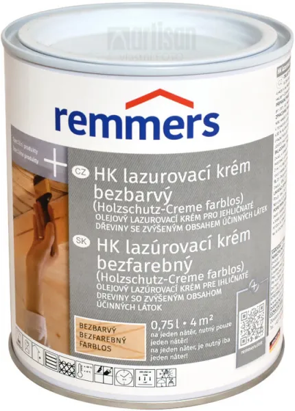 REMMERS HK lazúrovací krém 0.75 l Bezfarebný