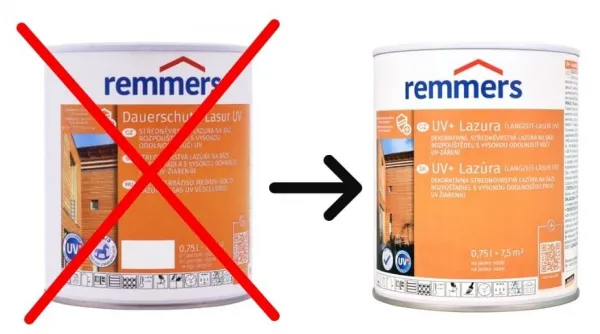 REMMERS UV+ LASUR - Dekoratívna strednovstvá lazúra REM - eiche hell 0,75 L