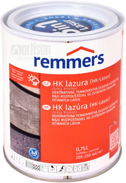 REMMERS GREY PROTECT - Dekoratívna zosivovacia lazúra REM - graphitgrau 0,75 L