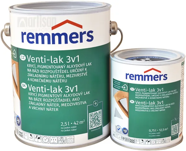 REMMERS Venti-lak 3v1 - krycí lak pre interiér aj exteriér 2.5 l Biely