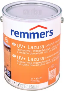 REMMERS UV+ LASUR - Dekoratívna strednovstvá lazúra REM - eiche rustikal 5 L
