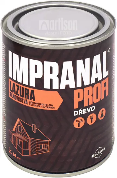 Impranal Profi - silnovrstvová vodou riediteľná lazúra 0.75 l Gaštan