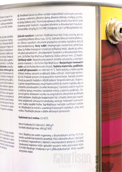ADLER Pullex Top Mattlasur - tenkovrstvová matná lazúra pre exteriéry 2.5 l Vŕba