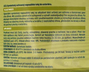 BONDEX DECK PROTECT - Ochranný syntetický napúšťací olej clear (bondex) 2,5 L