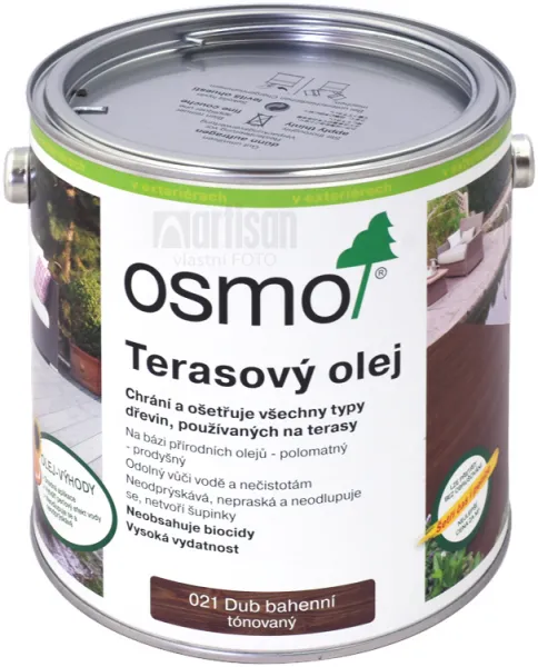 Osmo Terasový olej DUB BAHENNÝ 2,5 l 021 - dub bahenný