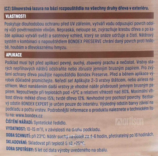 BONDEX EXPERT - Hrubovrstvá lazúra na drevo clear (bondex) 2,5 L