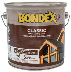 BONDEX CLASSIC - Tenkovrstvá syntetická lazúra na drevo ebony (bondex) 2,5 L