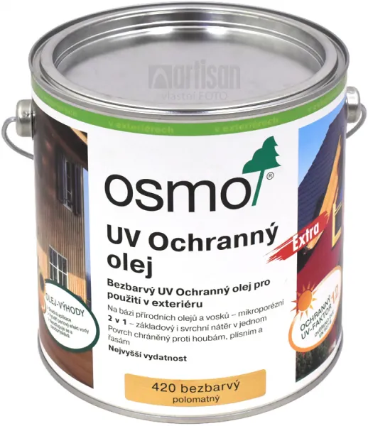 OSMO UV Olej Extra pre exteriéry 2.5 l Bezfarebný 420