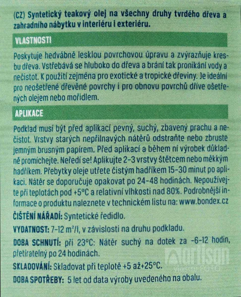Olej BONDEX Exotic - Teak Oil 2,5L