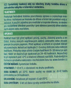 Olej BONDEX Exotic - Teak Oil 2,5L