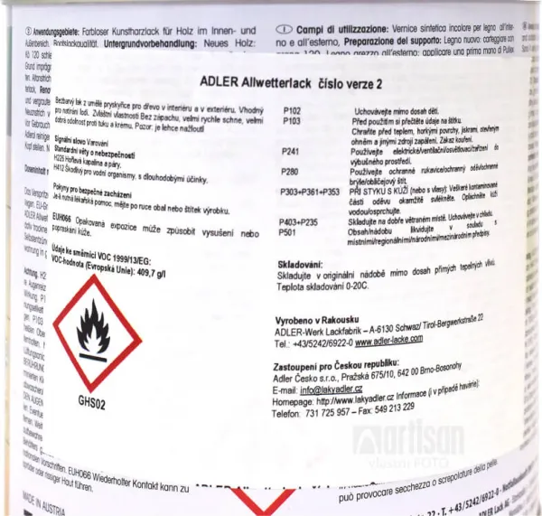 ADLER ALLWETTERLACK - Lodný lak 375 ml lesklý