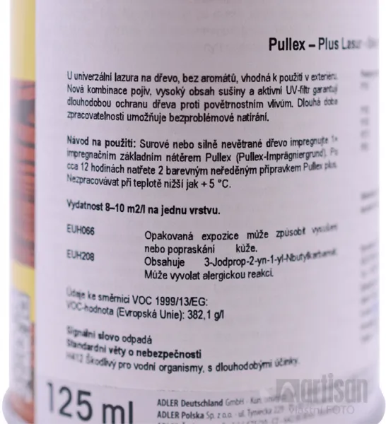 ADLER Pullex Plus Lasur - lazúra na ochranu dreva v exteriéri 0.125 l Palisander 50324
