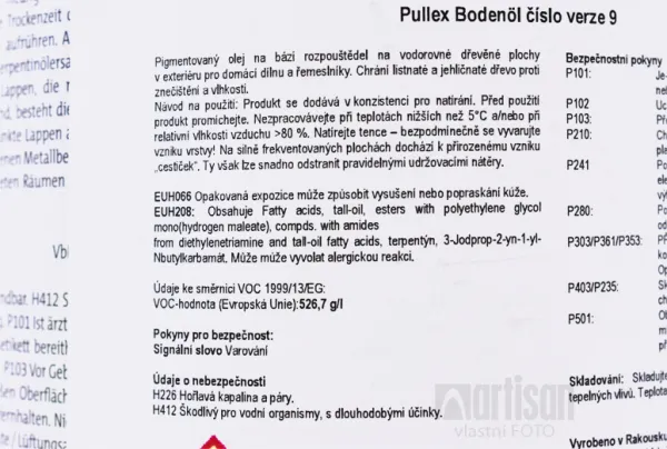 ADLER PULLEX BODENÖL - Terasový olej na všetky dreviny 750 ml farblos - bezfarebný