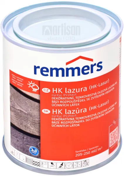 REMMERS HK lazúra Grey Protect - ochranná lazúra na drevo pre exteriér 0.1 l Anthrazitgrau FT 20928
