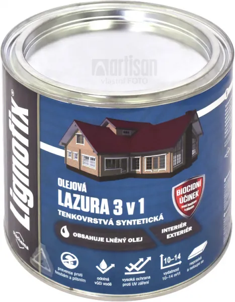 Lignofix LAZÚRA 3v1 - olejová lazúra s biocidom 2.2 l Dub