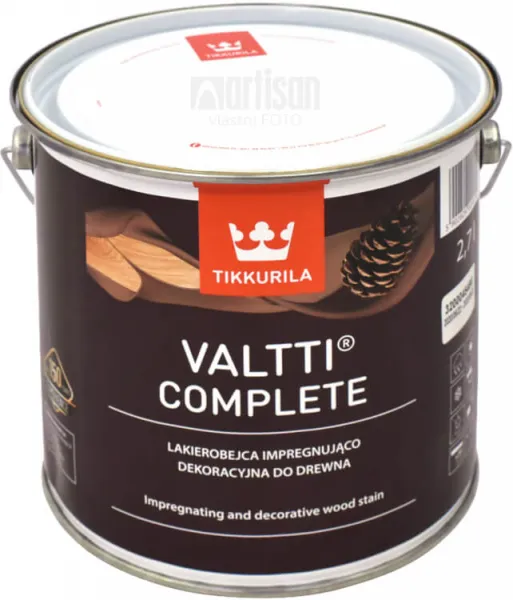 TIKKURILA Valtti Complete - matná tenkovrstvová lazúra s ochranou proti UV žiareniu 2.7 l Vasa 5080