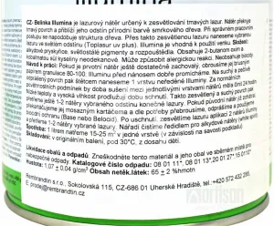 Belinka Illumina- zosvetľovacia lazúra na drevo 0,75 l svetlá - krycia