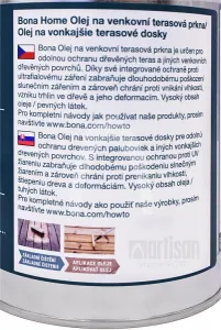 BONA Home Olej na vonkajšie terasové dosky 0.75 l Bezfarebný