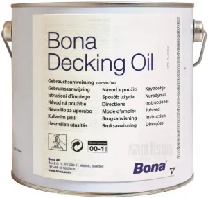 BONA Decking Oil - olej na impregnáciu a ochranu dreva v exteriéri 2.5 l Teak