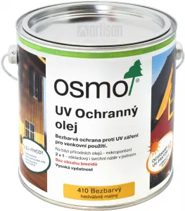 OSMO UV OCHRANNÝ OLEJ  410 - Prírodný olej bez biocídov 2,5 l 410 - bezfarebný