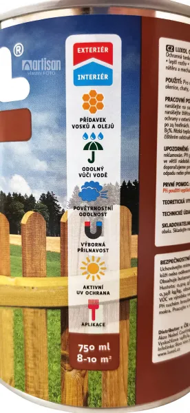 LUXOL Originál - dekoratívna tenkovrstvová lazúra na drevo 0.75 l Orech