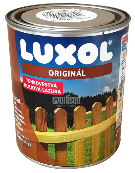 LUXOL Originál - dekoratívna tenkovrstvová lazúra na drevo 0.75 l Orech
