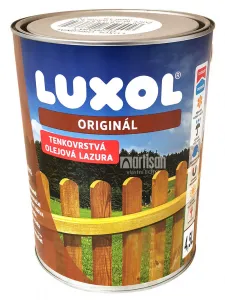 LUXOL Originál - dekoratívna tenkovrstvová lazúra na drevo 4.5 l Orech